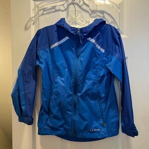 L.L. Bean Kids Raincoat in Vibrant Blue L 6X/7 Waterproof Windproof ID 286125